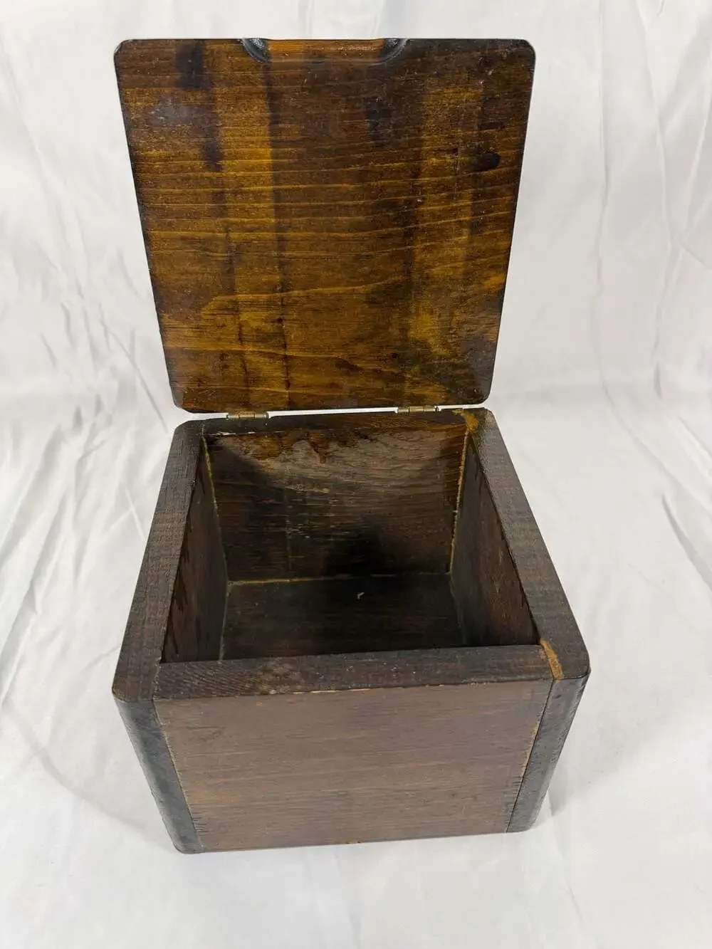 Vintage Handcrafted Wooden Sewing Chest Storage Box